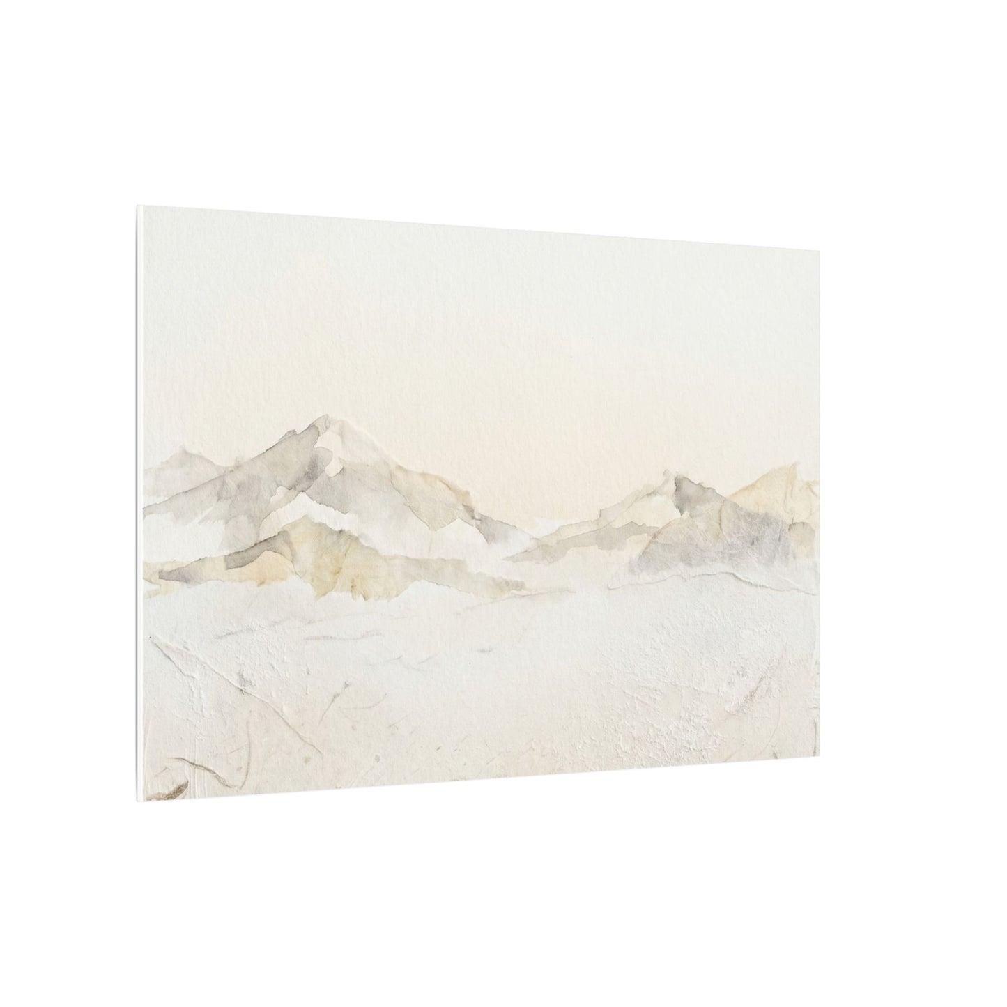 Mountain Mist Winter Canvas Art | Japandi Warm Design