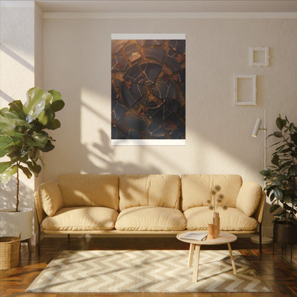 Autumn Cracked Earth Gold Repair Canvas Art | Philosophical Decor