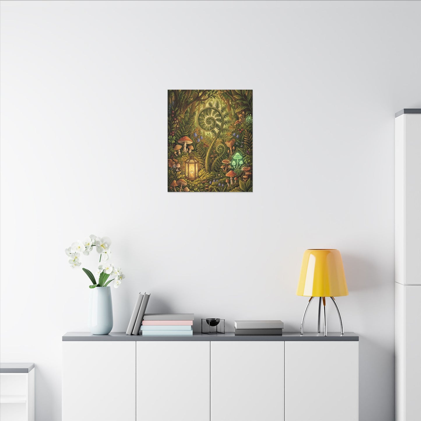 Elegant Ceramic Bowl Canvas Art - Minimal Line Japandi