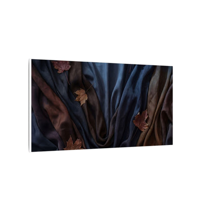 Silk Drape Canvas Art | Autumn Dark Japandi Moody Minimal Art