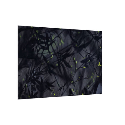 Shadow Play Spring Canvas Art | Dark Japandi Atmospheric Design