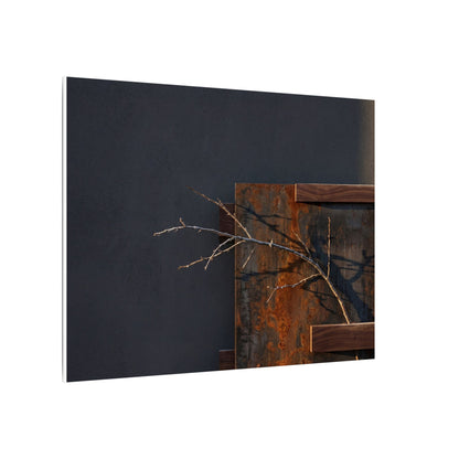 Ma Rust Patina Canvas Art - Dark Japandi Dark Texture