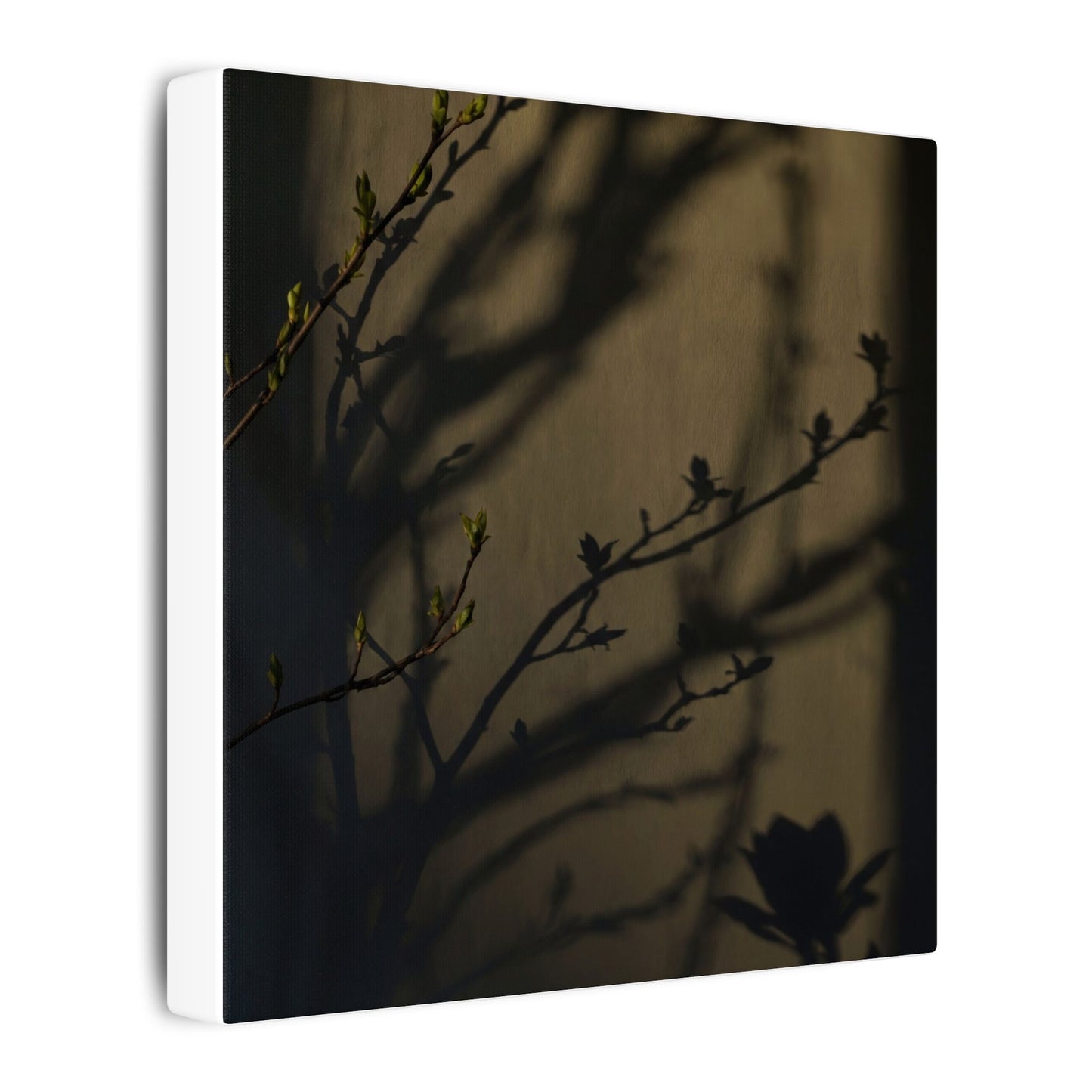 Seijaku Shadow Play Canvas Art - Dark Japandi Charcoal Ink