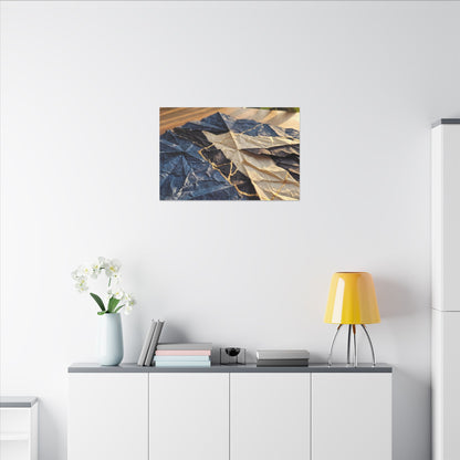 Golden Hour Paper Fold Canvas Art - Kintsugi Ma