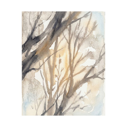 Ma Shadow Play Wall Art Print - Japandi Watercolor