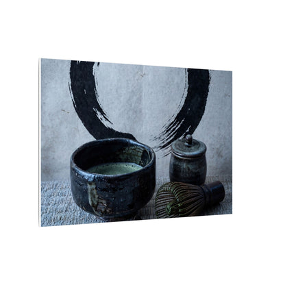 Tea Ceremony Canvas Art | Winter Zen Enso Art