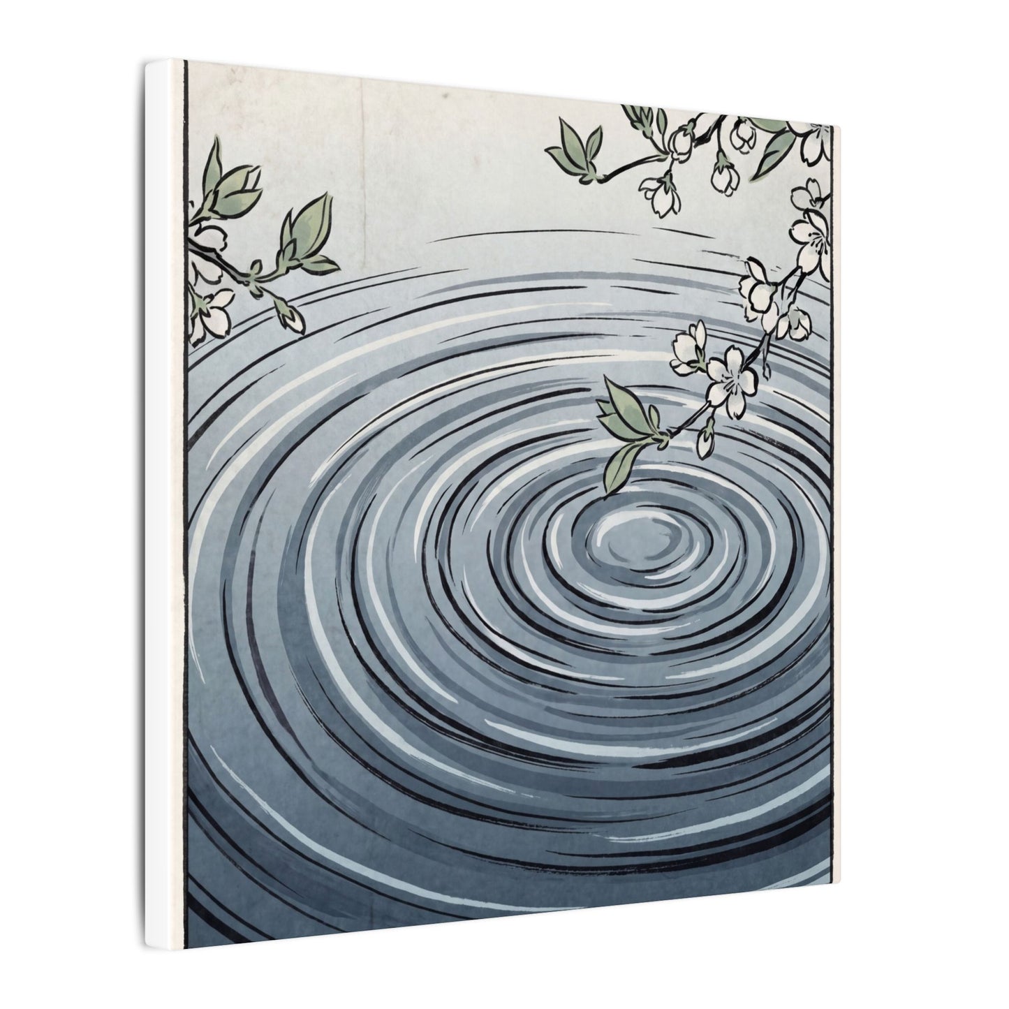 Calm Water Ripple Canvas Art - Ukiyo E Inspired Zen