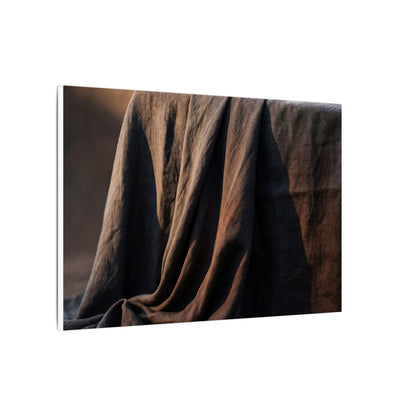 Silk Drape Canvas Art | Winter Dark Japandi Shadow Zen Art