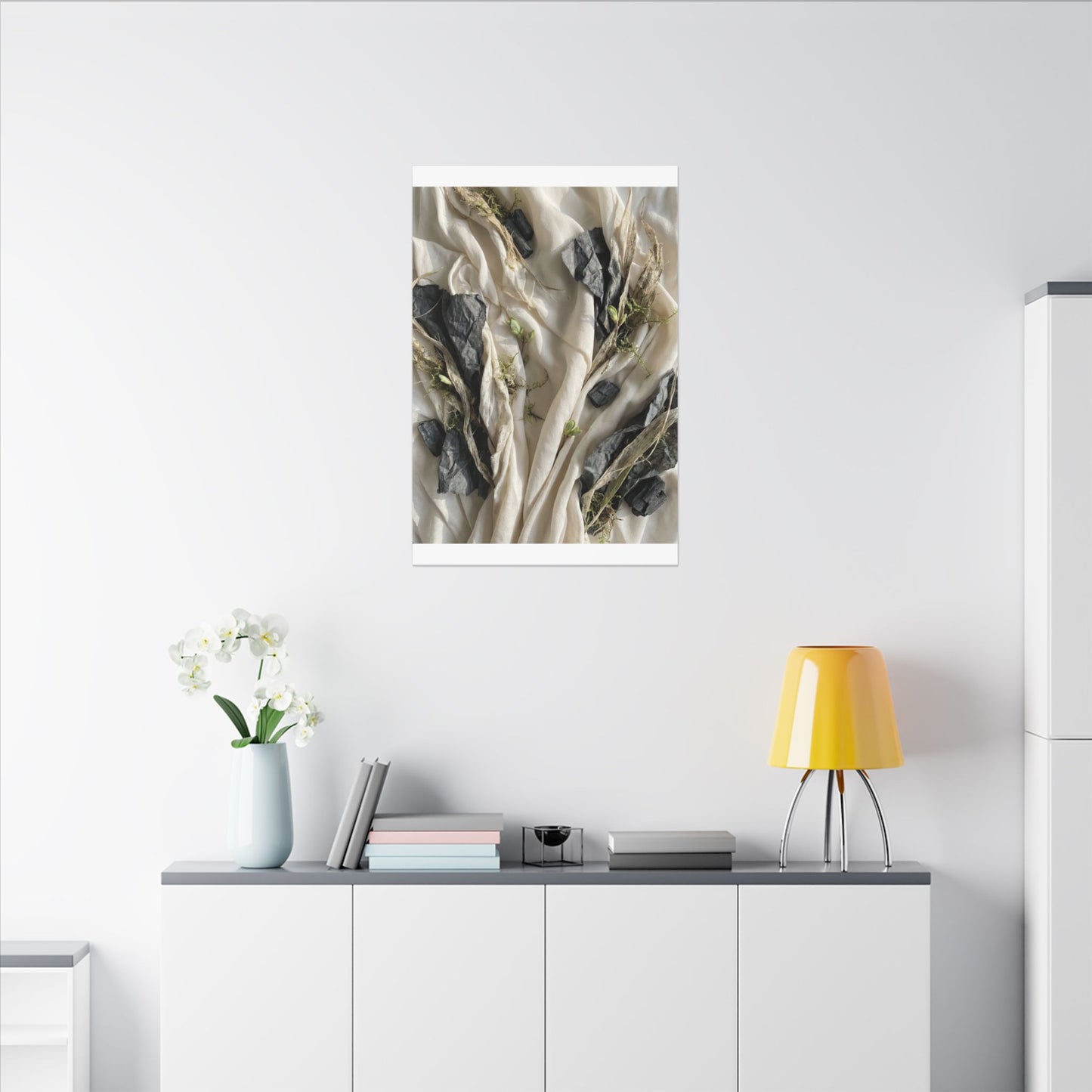 Spring Silk Drape Texture Canvas Art | Warm Decor