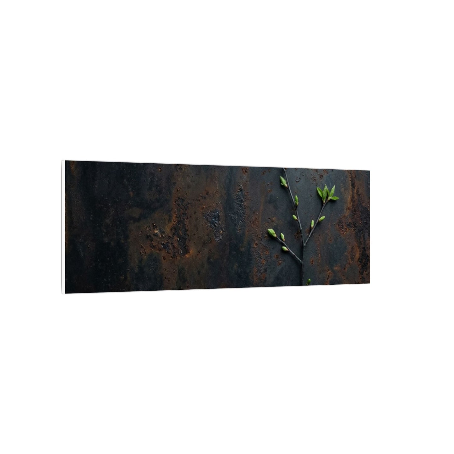 Rust Patina Moody Minimal Canvas Art | Moody Dark Japandi Art