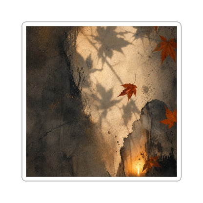 Japandi Shadow Play in Candlelight | Texture Sticker