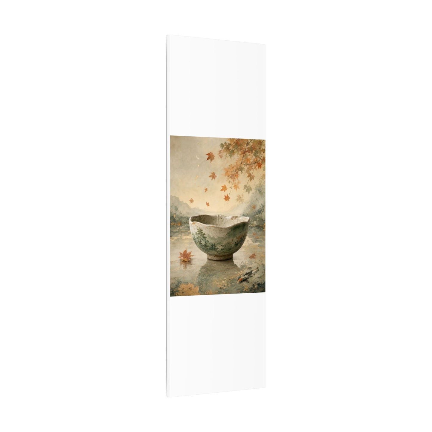 Autumn Ceramic Bowl Watercolor Canvas Art | Cozy Decor