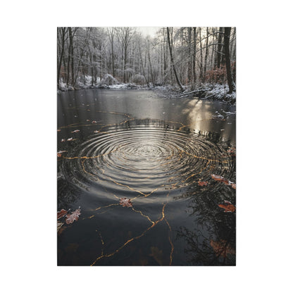 Water Ripple Broken Beauty Canvas Art | Artful Kintsugi Art