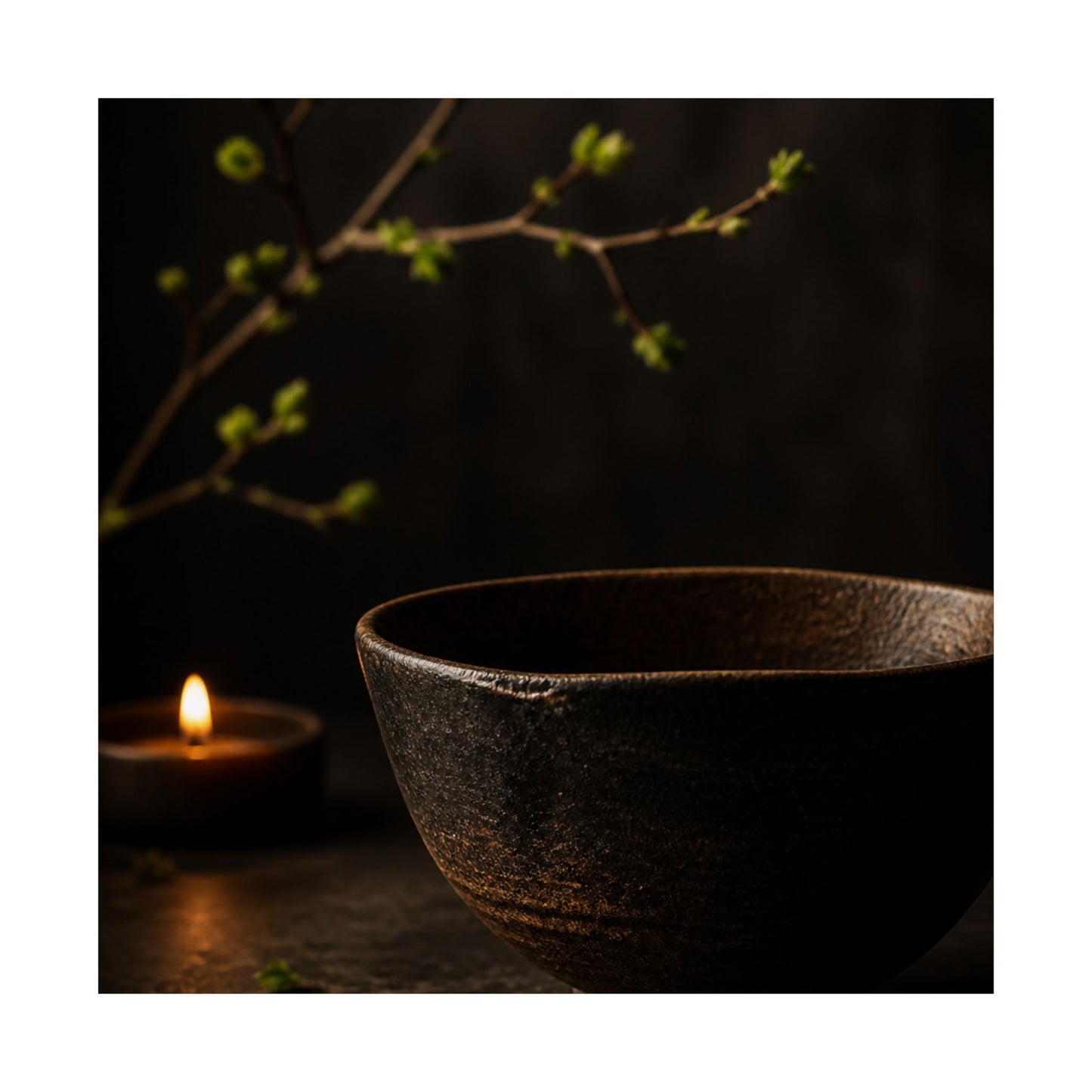 Spring Ceramic Bowl Shadow Zen Wall Art Print | Atmospheric Decor