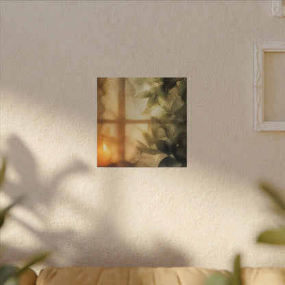 Cozy Shoji Screen Canvas Art - Watercolor Japandi