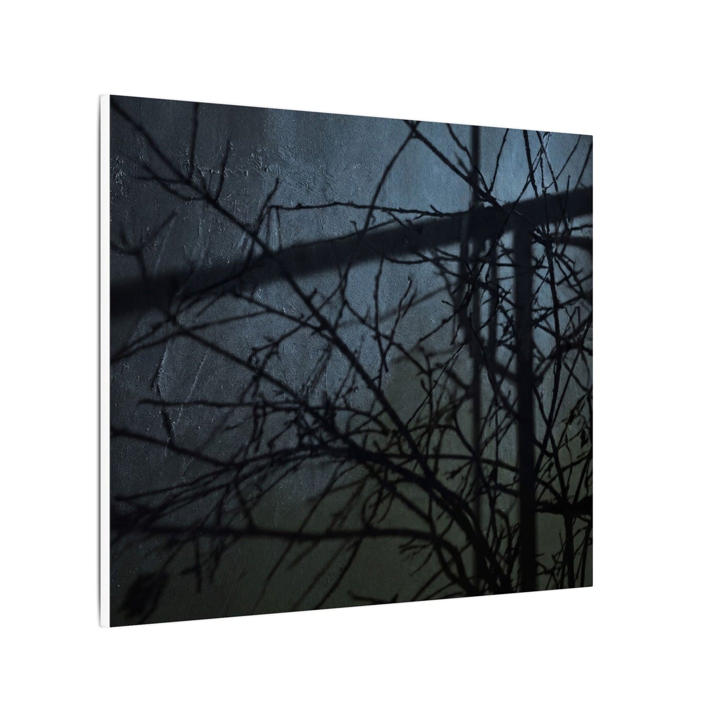 Moonlight Shadow Play Canvas Art - Dark Japandi Shibui