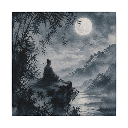 Ink Brushstroke Sumi E Canvas Art | Serene Zen Art