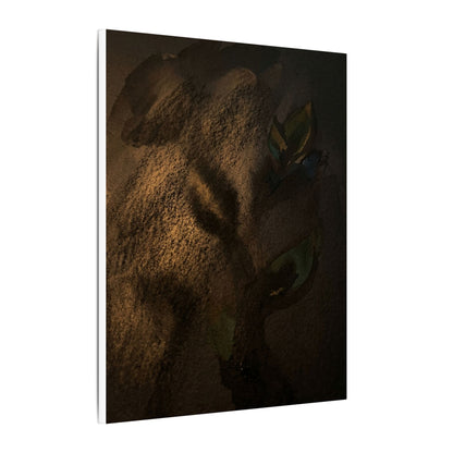 Candlelight Shadow Play Canvas Art - Dark Japandi Ma