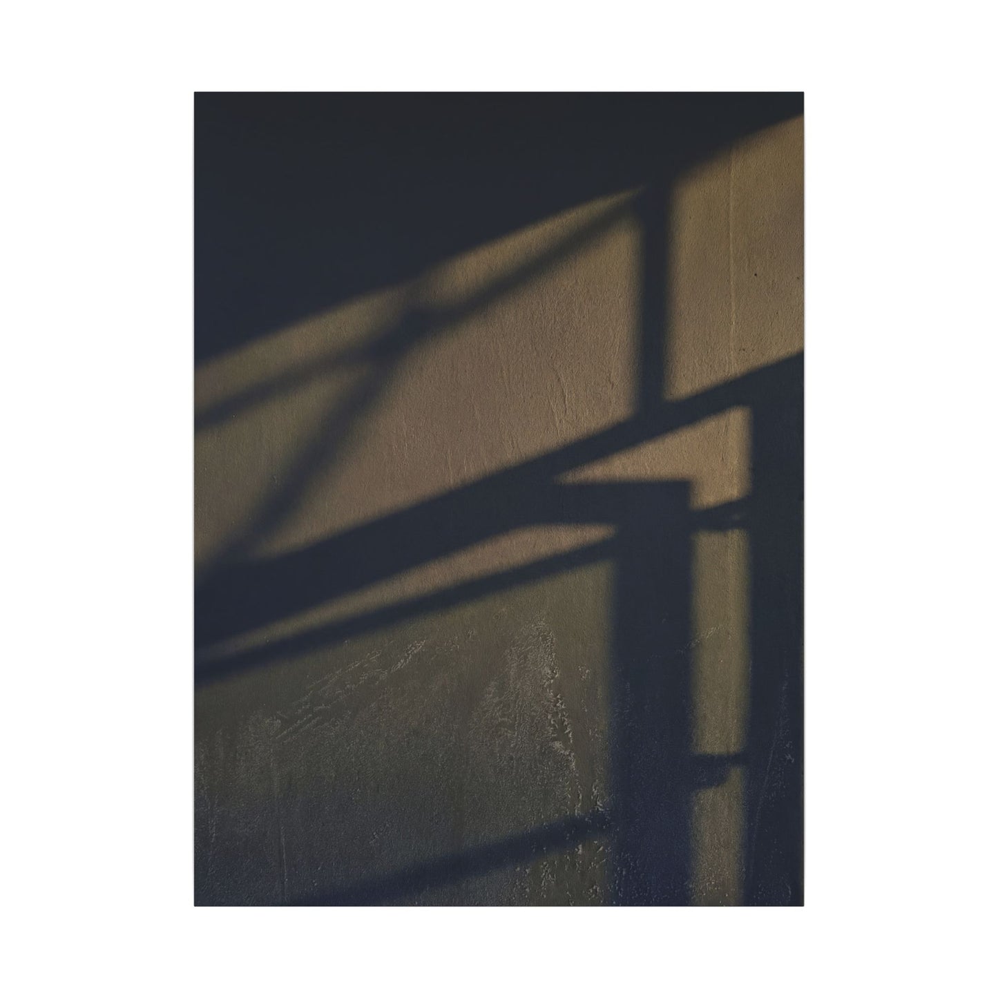 Sophisticated Shadow Play Canvas Art - Moody Minimal Dark Japandi