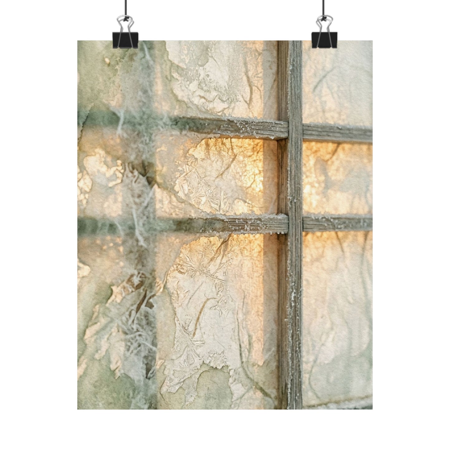 Golden Hour Shoji Screen Wall Art Print - Japandi Kanso Art Print