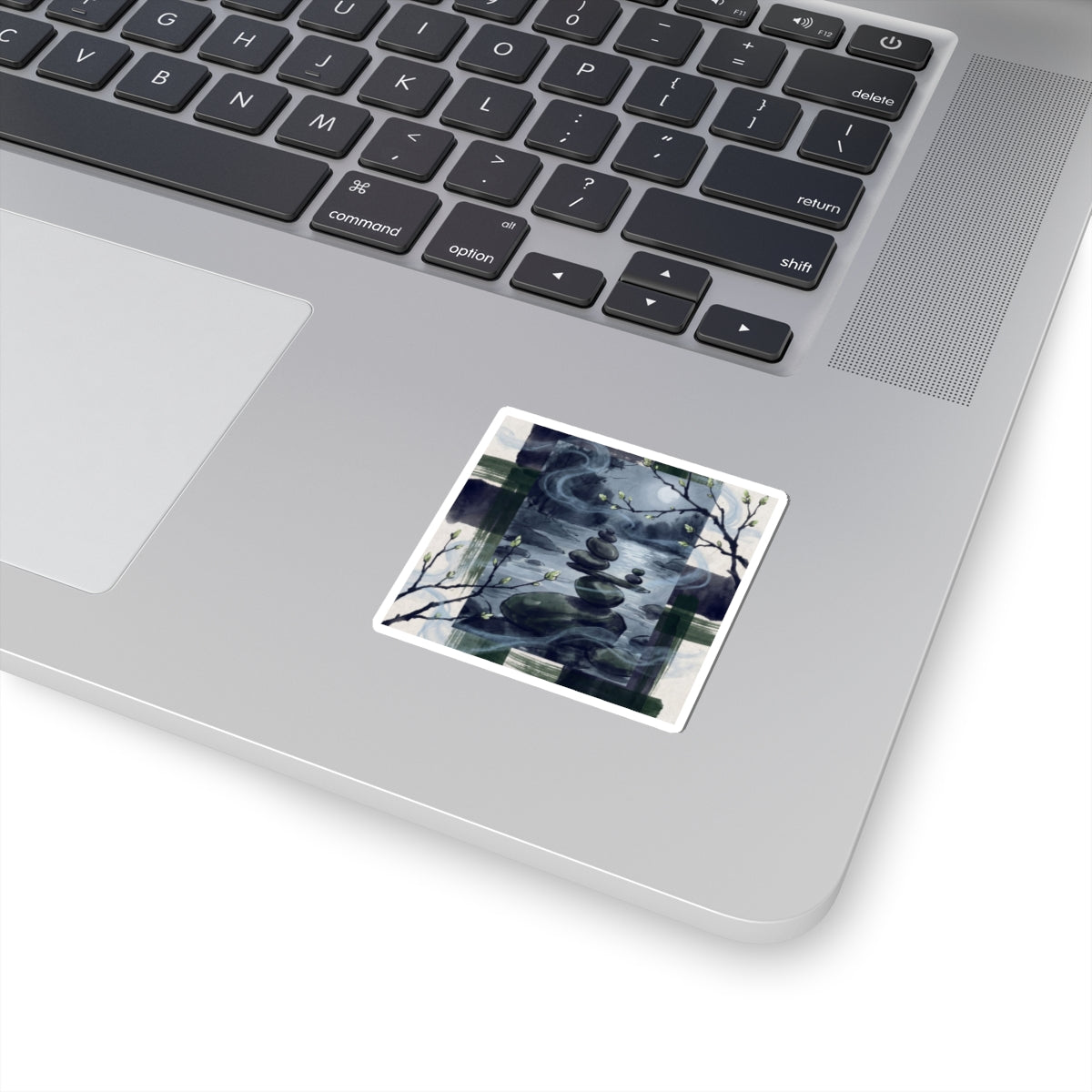 River Stones Spring Sticker | Zen Peaceful Design