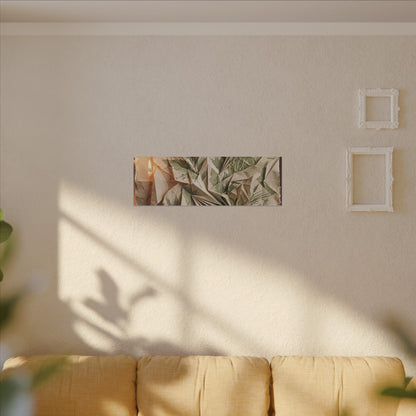 Japandi Paper Fold in Candlelight | Texture Canvas Art