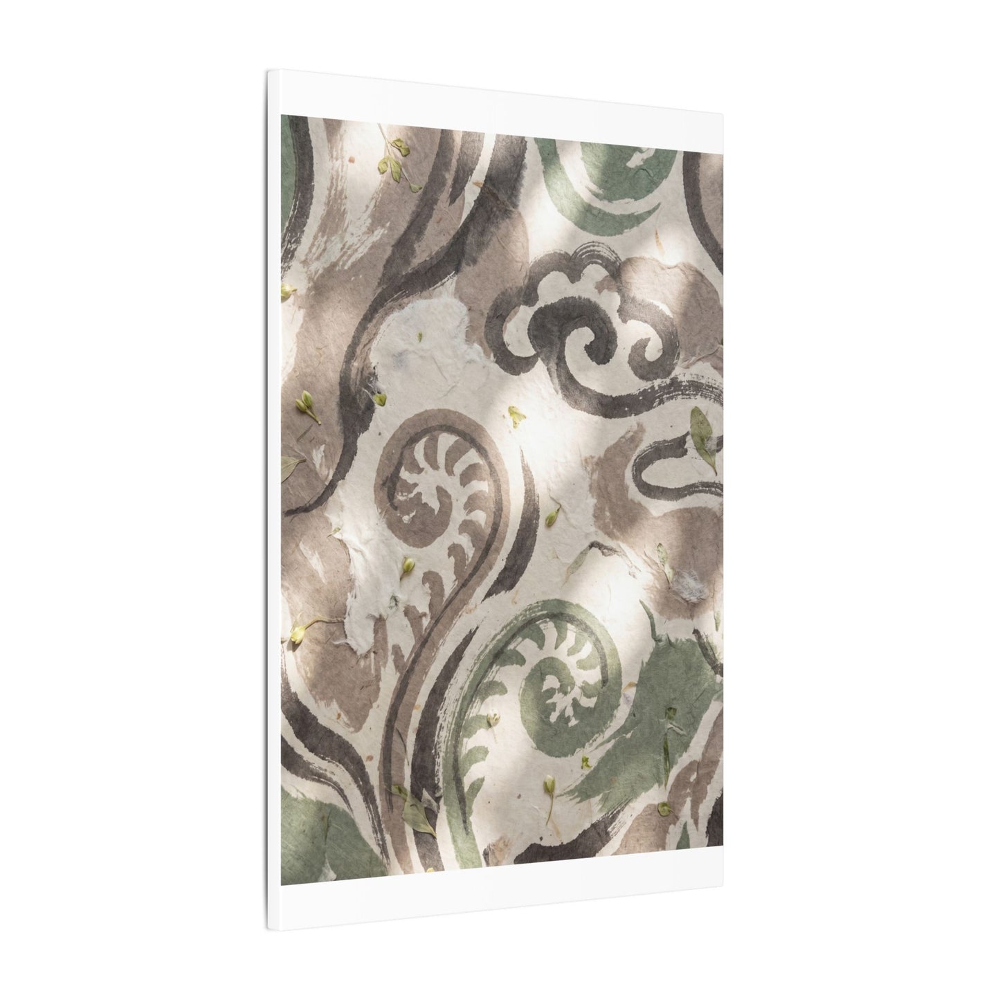 Dappled Ink Brushstroke Canvas Art - Japandi Ma