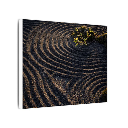 Spring Rock Garden Shadow Zen Canvas Art | Atmospheric Decor