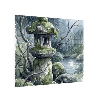 Moonlight Stone Lantern Canvas Art - Japandi Seijaku