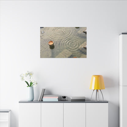 Water Ripple Canvas Art | Winter Japandi Japanese Pattern Art