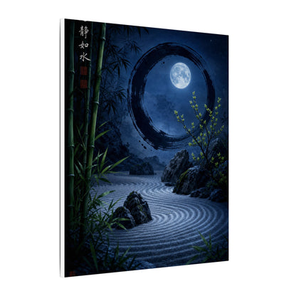 Serene Rock Garden Canvas Art - Enso Zen