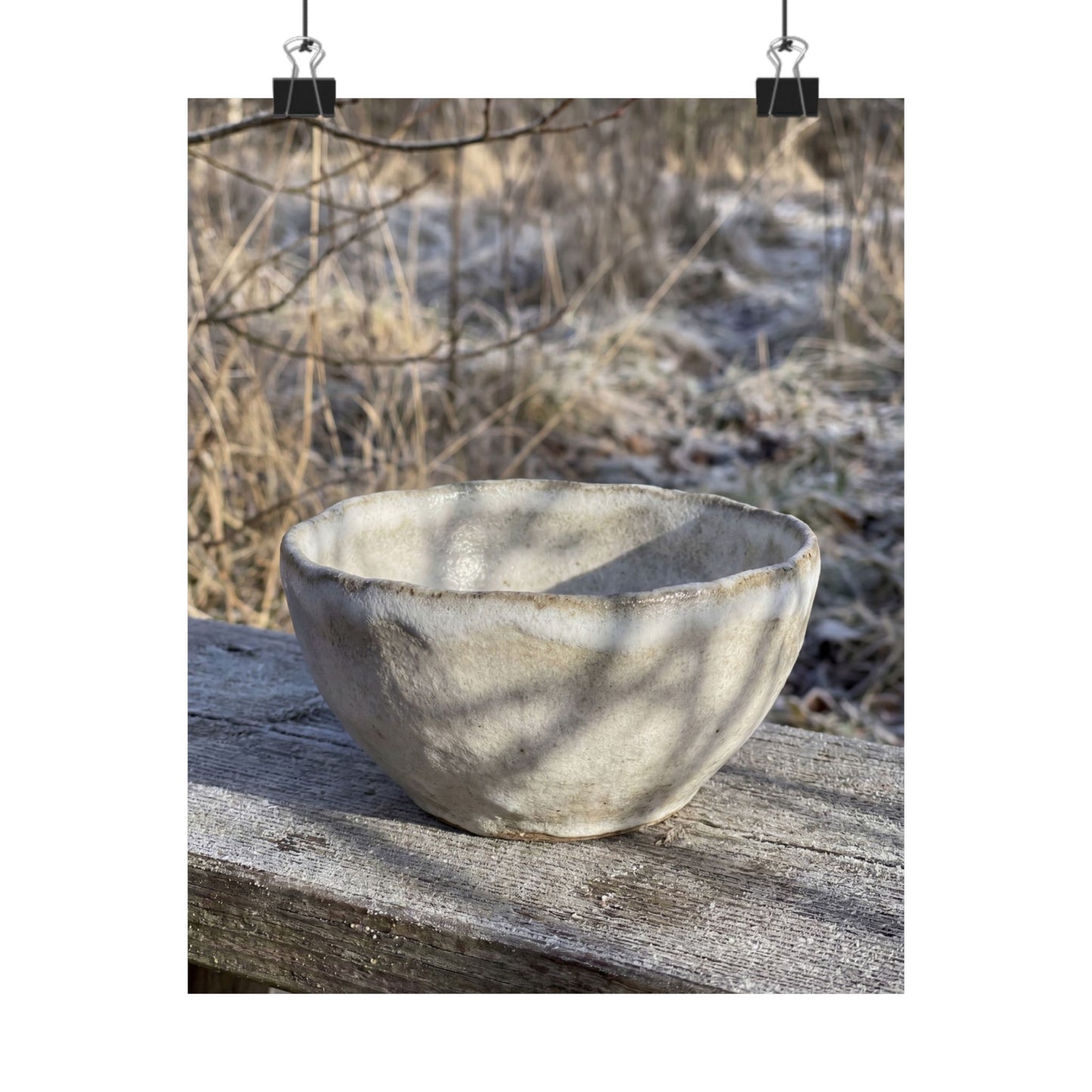 Elegant Ceramic Bowl Wall Art Print - Texture Japandi
