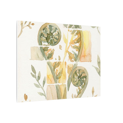 Earthy Fern Unfurling Canvas Art - Watercolor Japandi