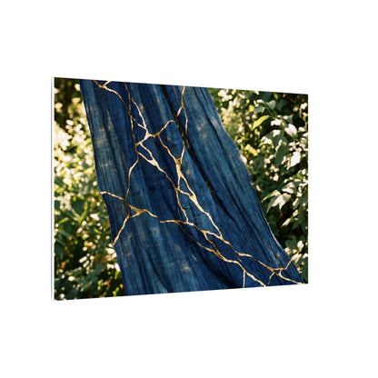 Resilient Silk Drape Canvas Art - Gold Repair Kintsugi