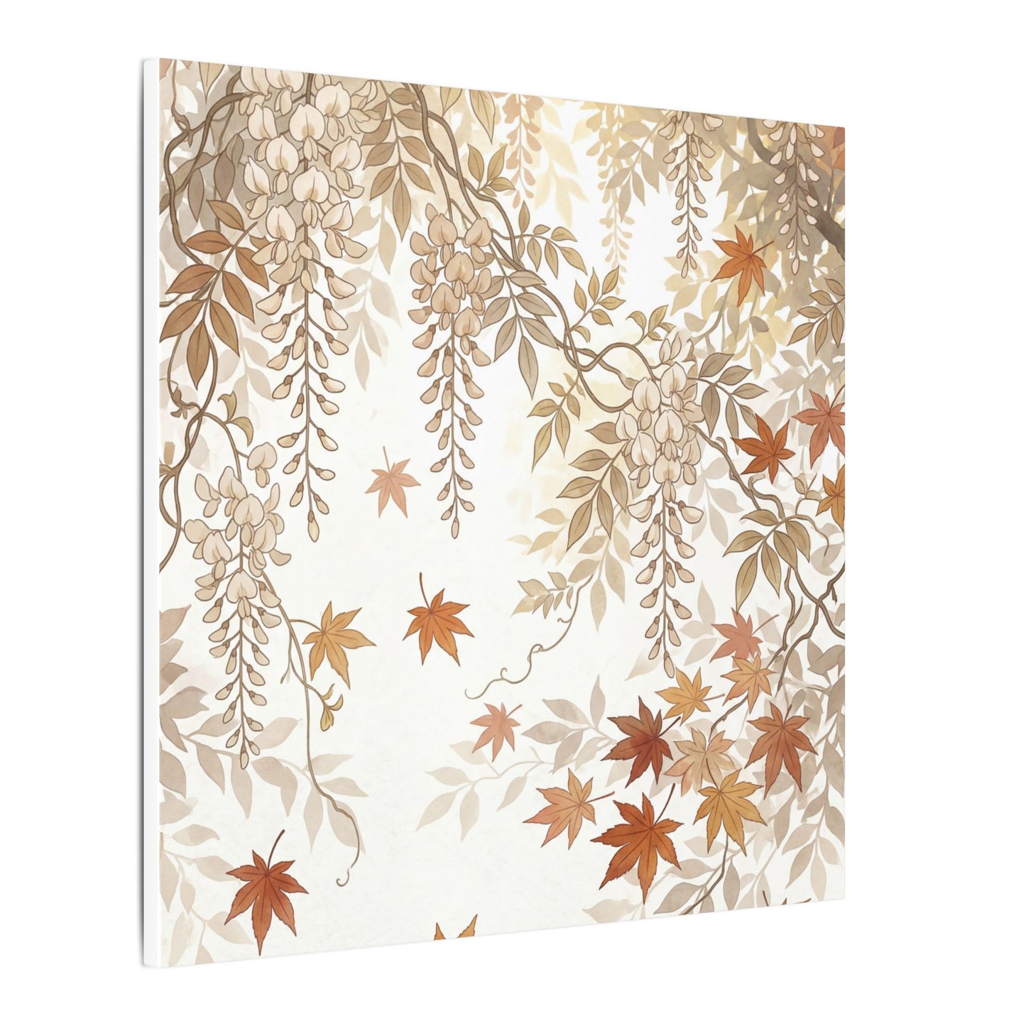 Shibui Wisteria Canvas Art - Japandi Japanese Pattern