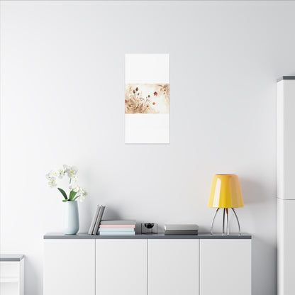 Dried Flowers Canvas Art | Autumn Japandi Watercolor Art