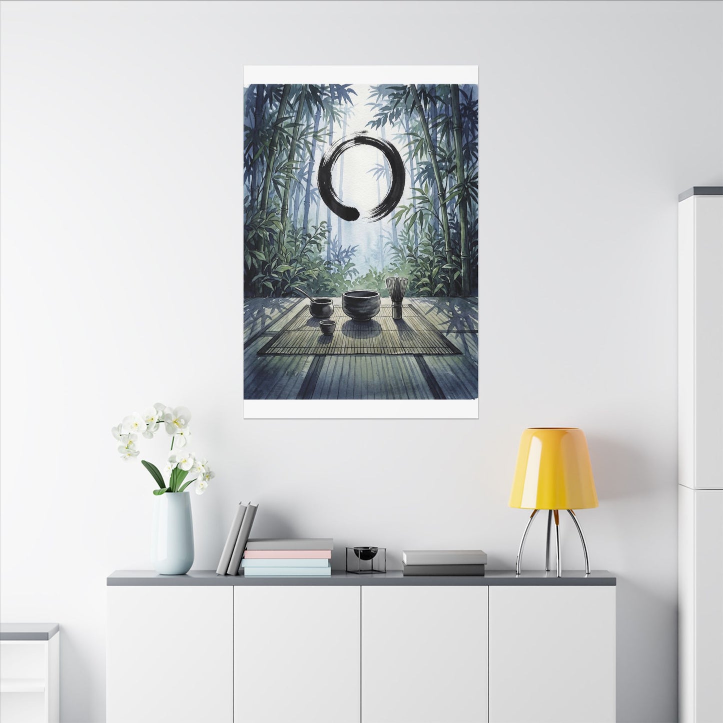 Seijaku Tea Ceremony Canvas Art - Zen Enso