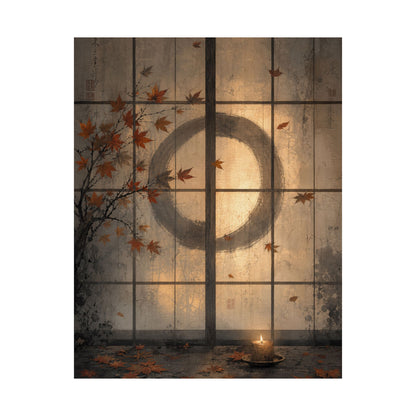 Shoji Screen Wall Art Print | Autumn Japandi Texture Art