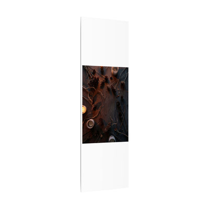 Dried Flowers Canvas Art | Winter Dark Japandi Moody Minimal Art