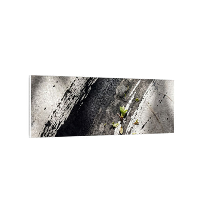 Ink Brushstroke Canvas Art | Spring Dark Japandi Moody Minimal Art