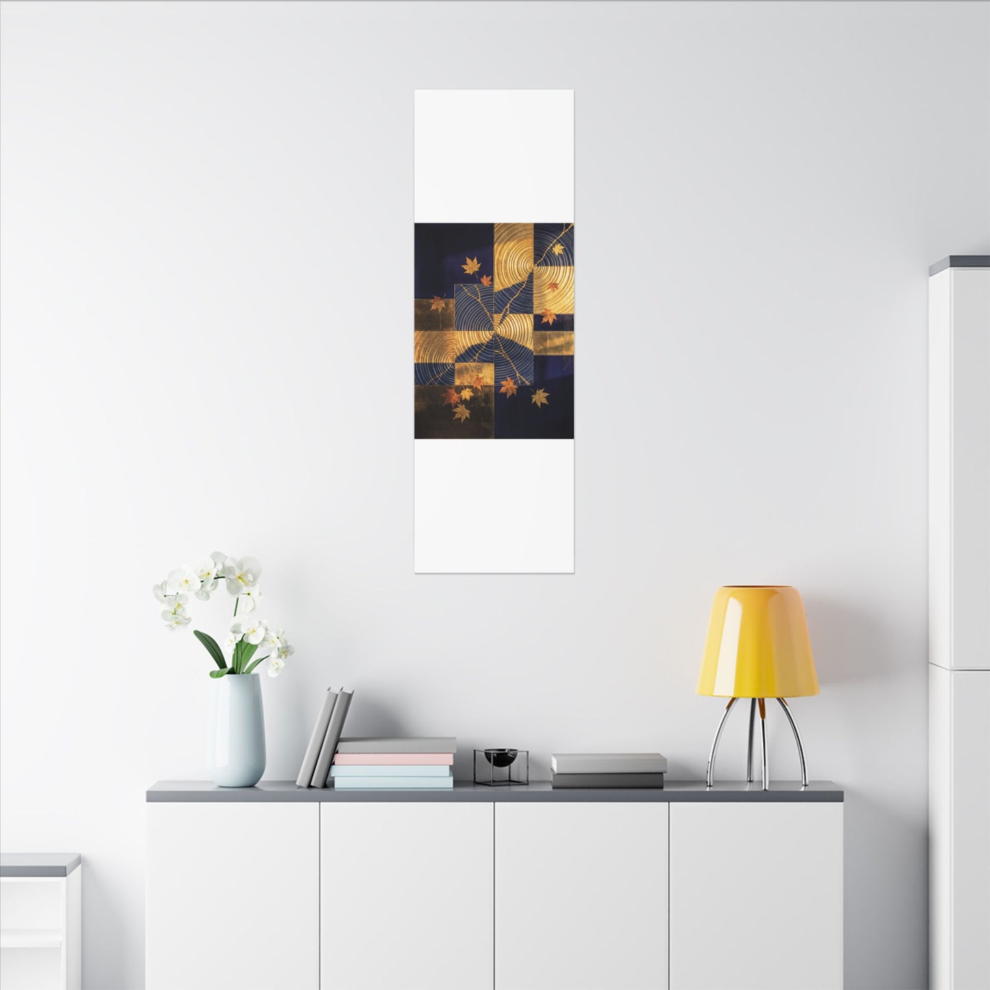 Autumn Water Ripple Crackle Gold Canvas Art | Artful Decor