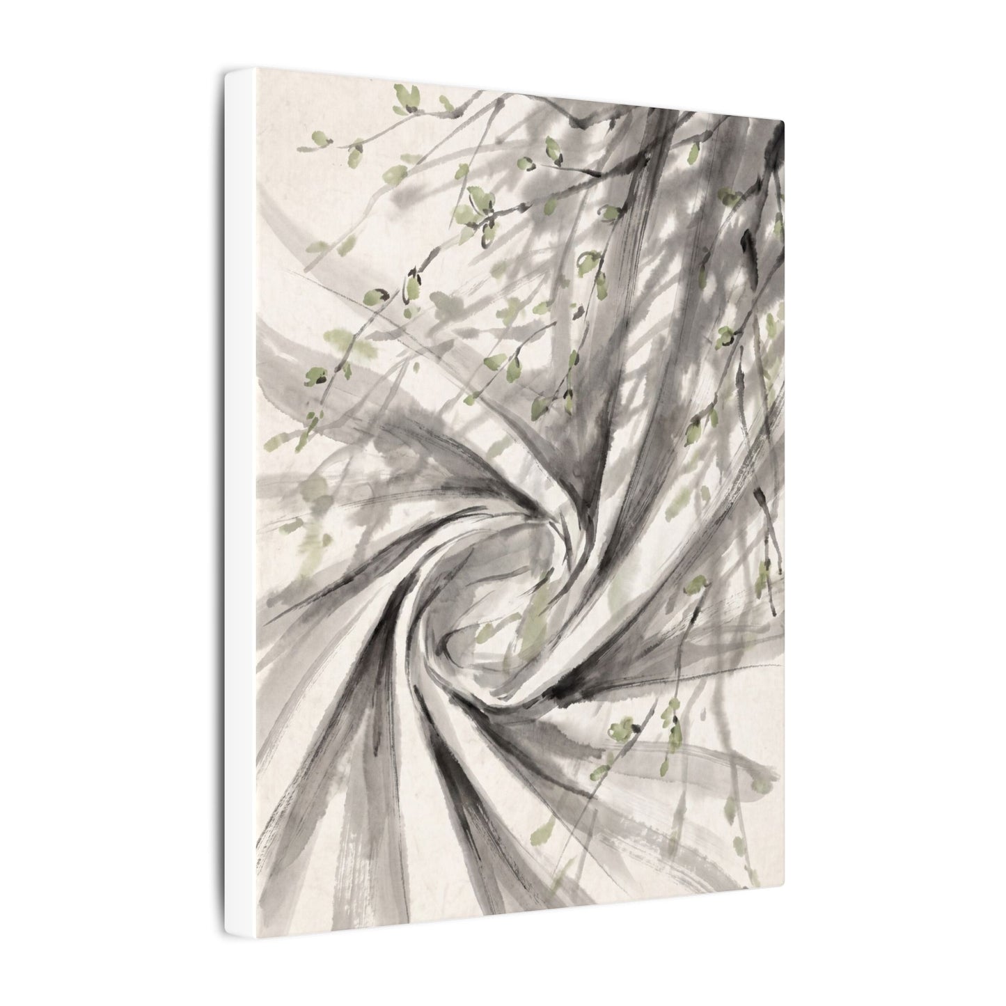 Silk Drape Spring Canvas Art | Zen Contemplative Design