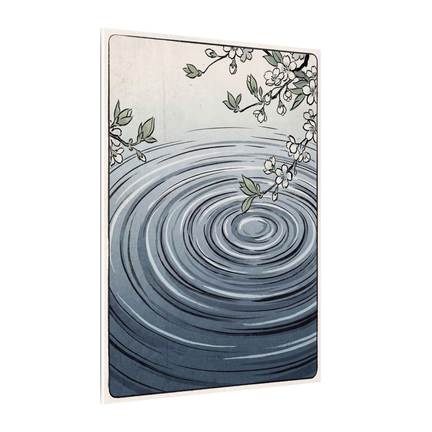 Calm Water Ripple Canvas Art - Ukiyo E Inspired Zen