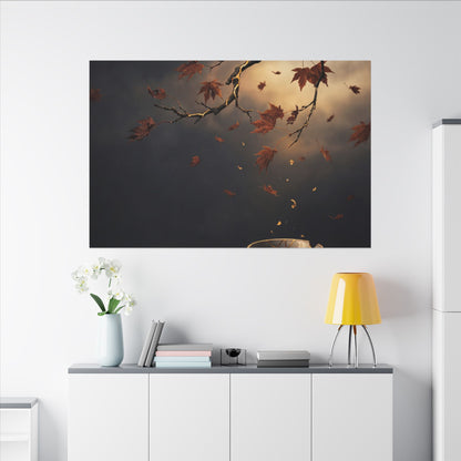 Moonlit Garden Gold Repair Canvas Art | Beautiful Kintsugi Art