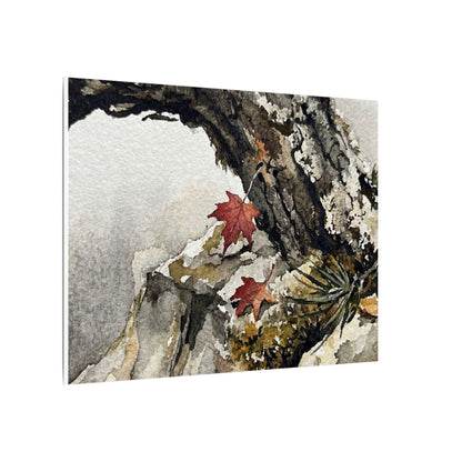 Pine Tree Autumn Canvas Art | Japandi Earthy Design