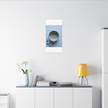 Spring Ceramic Bowl Minimal Line Canvas Art | Warm Decor