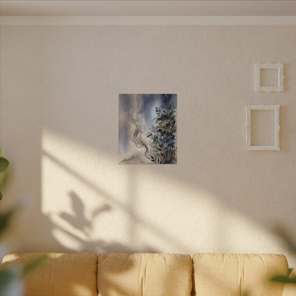 Incense Smoke Summer Canvas Art | Japandi Cozy Design