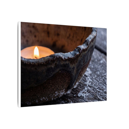Atmospheric Ceramic Bowl Canvas Art - Moody Minimal Dark Japandi