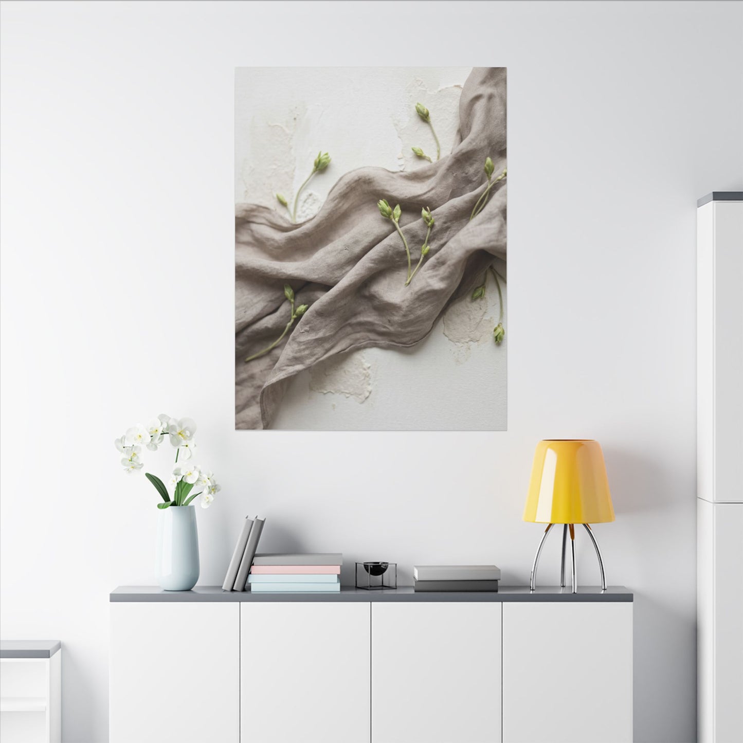Overcast Silk Drape Canvas Art - Japandi Ma