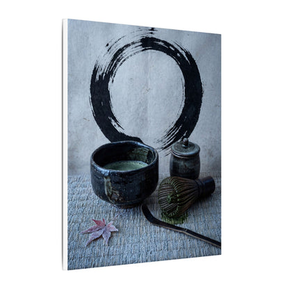 Tea Ceremony Canvas Art | Winter Zen Enso Art
